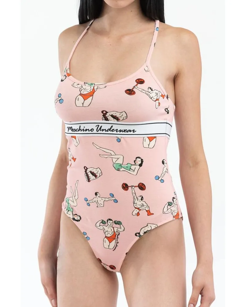 Moschino Women Pink Cotton Bodysuit Clothing Pink