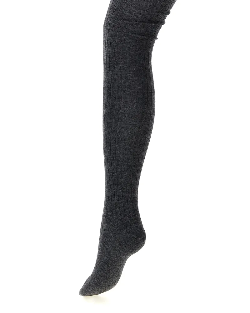 Jil Sander Women's Gray Wool Socks Clothing Gray