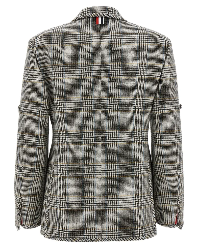 Thom Browne Prince of Wales Blazer — grey Grey