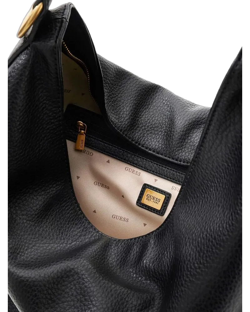 Guess Women's Shoulder Bag Black Polyurethane Shoulder-bags Black