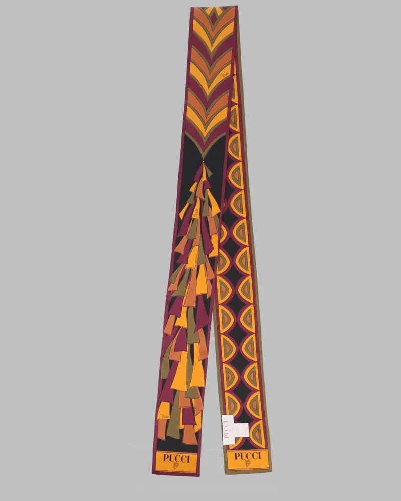 Emilio Pucci Printed Silk Bandeau Scarf — Multicolor Multicolor
