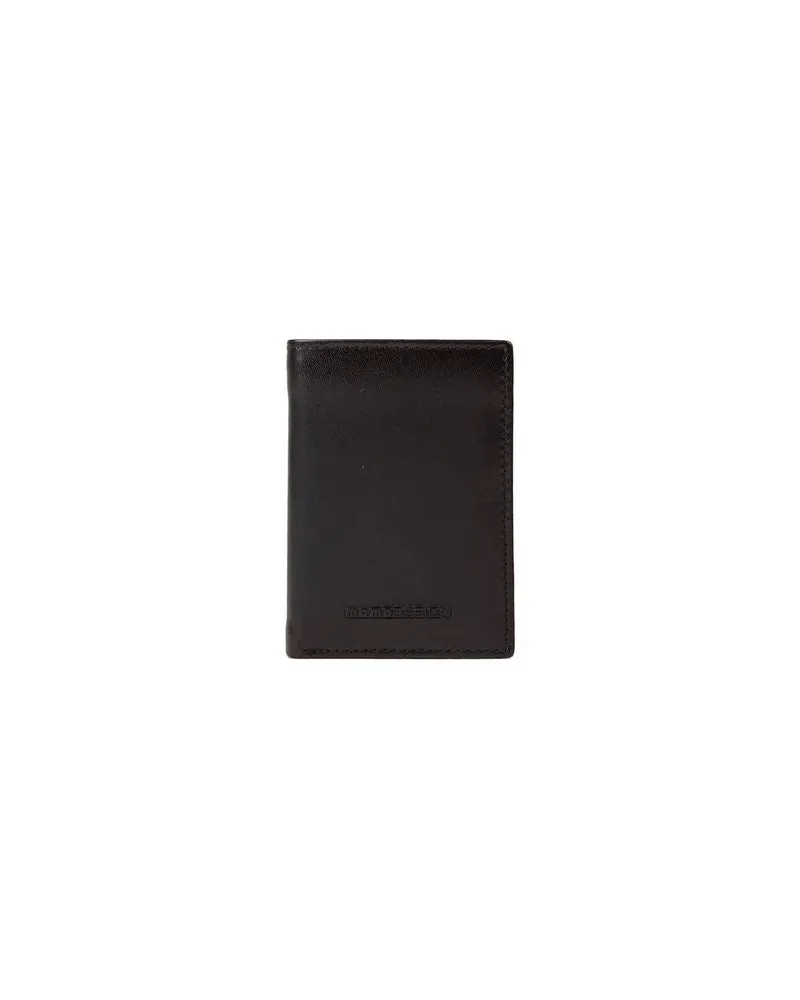 MOMO DESIGN Men's Wallet Black Genuine Leather Bags Black