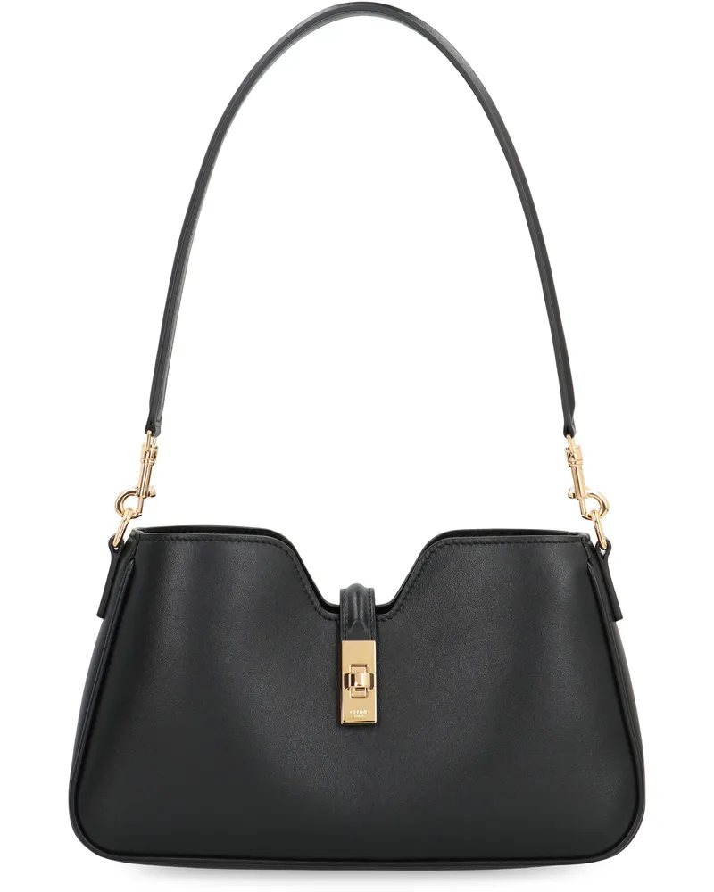 Celine Women's Camille 16 Leather Shoulder Bag Black Lamb Handbags Hand Black