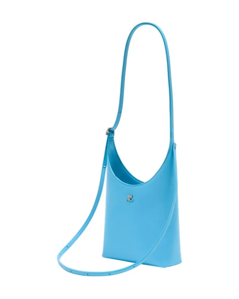 Courrèges Women's Small Melt Shoulder Bag -  Leather Blue Calfskin Shoulder-Hobo-Bags Blue