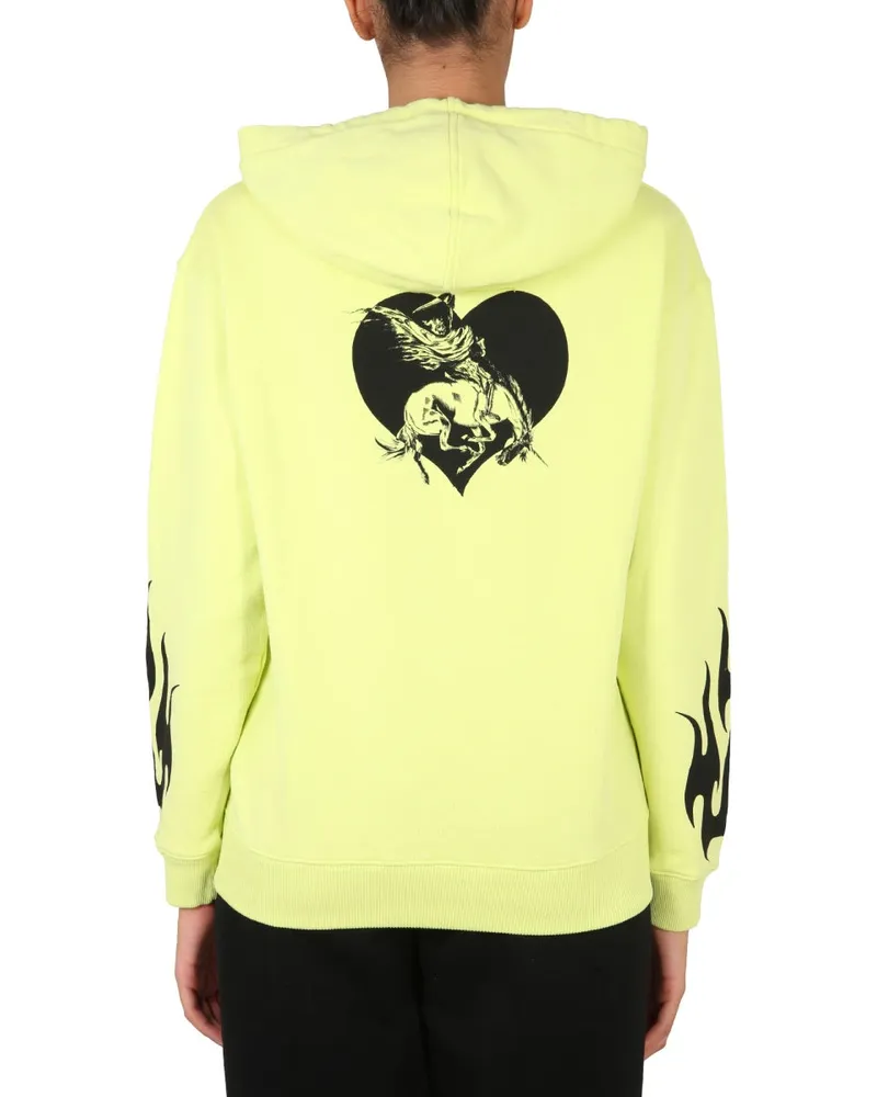 Givenchy Sacred Heart Logo Hoodie — Yellow Yellow