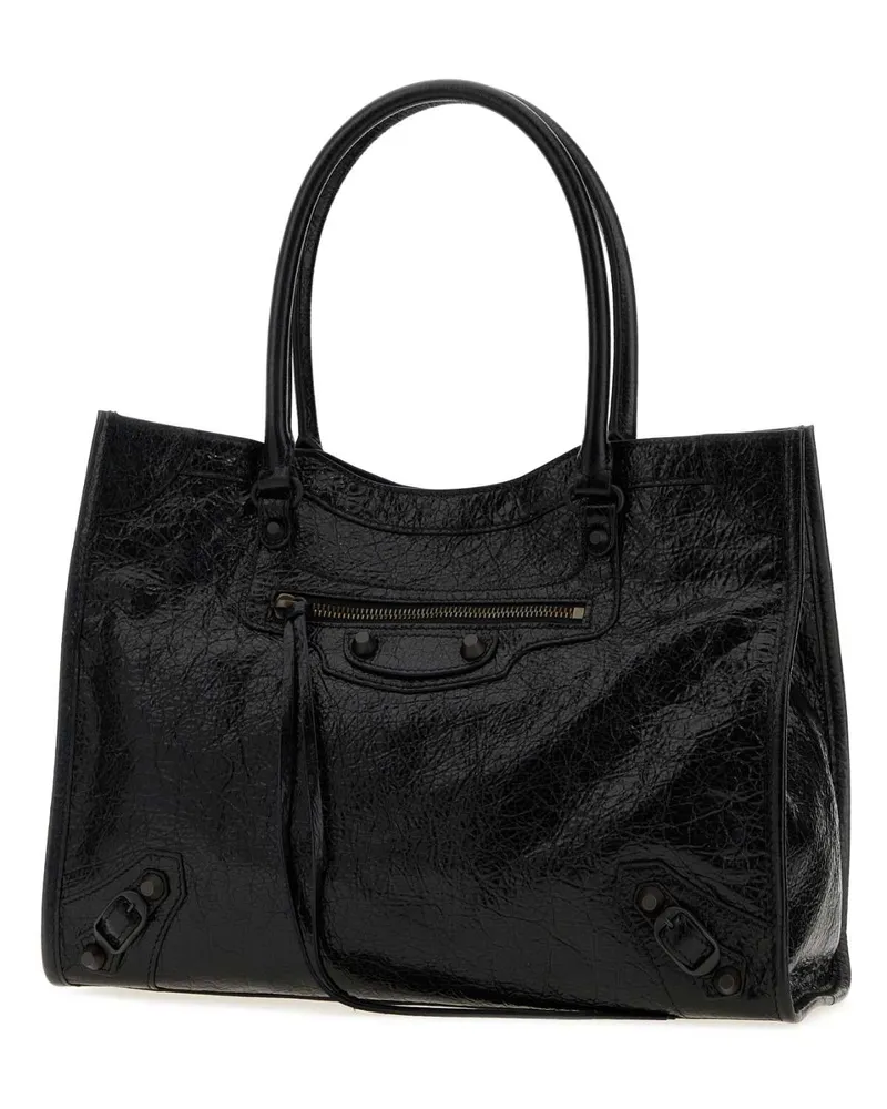 Balenciaga Women's Black Leather Small Le City Handbag Borse A Mano Bag Black