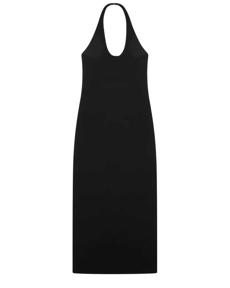 Totême Halter Neckline Midi Dress — Black Black