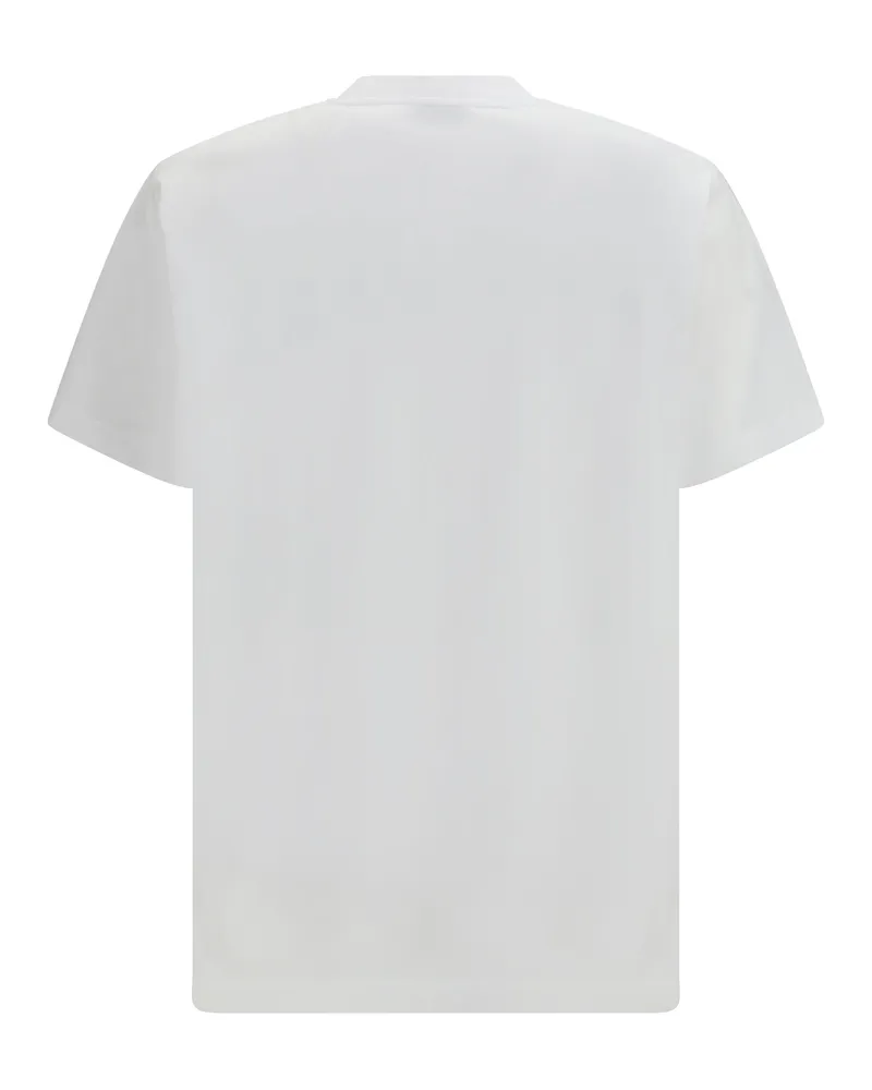 Moschino Men's T-Shirt Logo Print White Cotton T-Shirts And Polos White