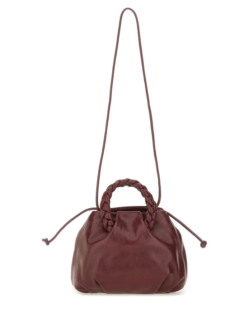 HEREU Lambskin Shoulder Bag — Burgundy Burgundy