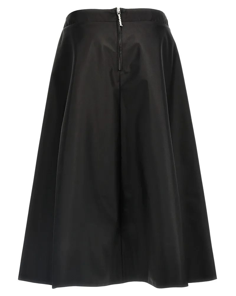 Marni Nylon A-Line Skirt — Black Black