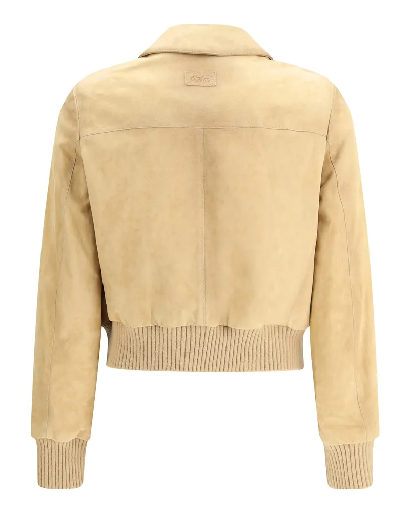 Valstar Women's Suede Leather Jacket Sand Goatskin-Hircus Goatskin Goatskin/hircus Beige