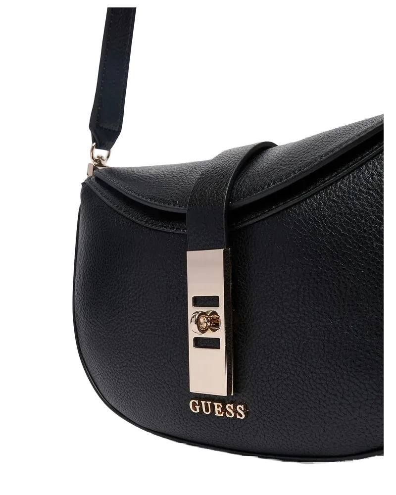 Guess Women's Shoulder Bag Black Polyurethane - Shoulder-Bags Black