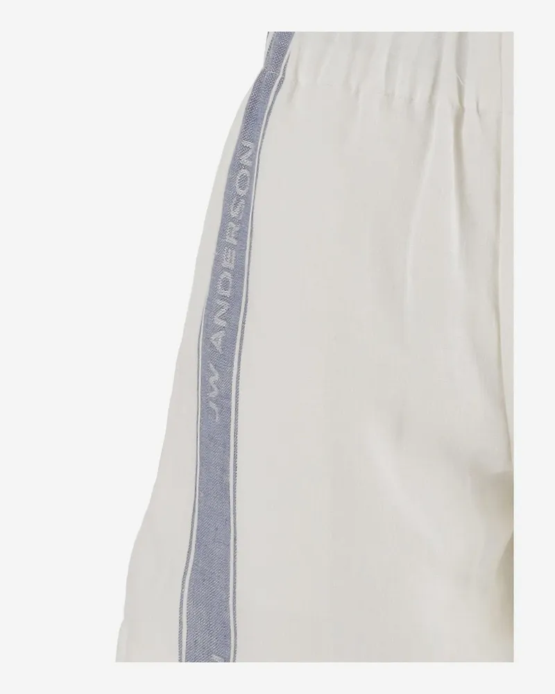 J.W.Anderson Women's Linen Trousers White Short White