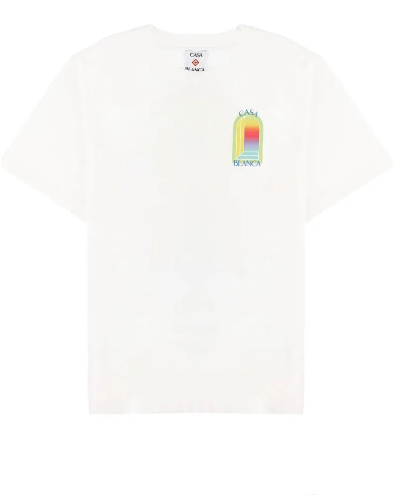 Casablanca Paris Organic Cotton Print T-Shirt — White White