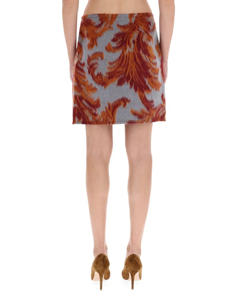 Etro Wool Blend Skirt — Multicolor Multicolor