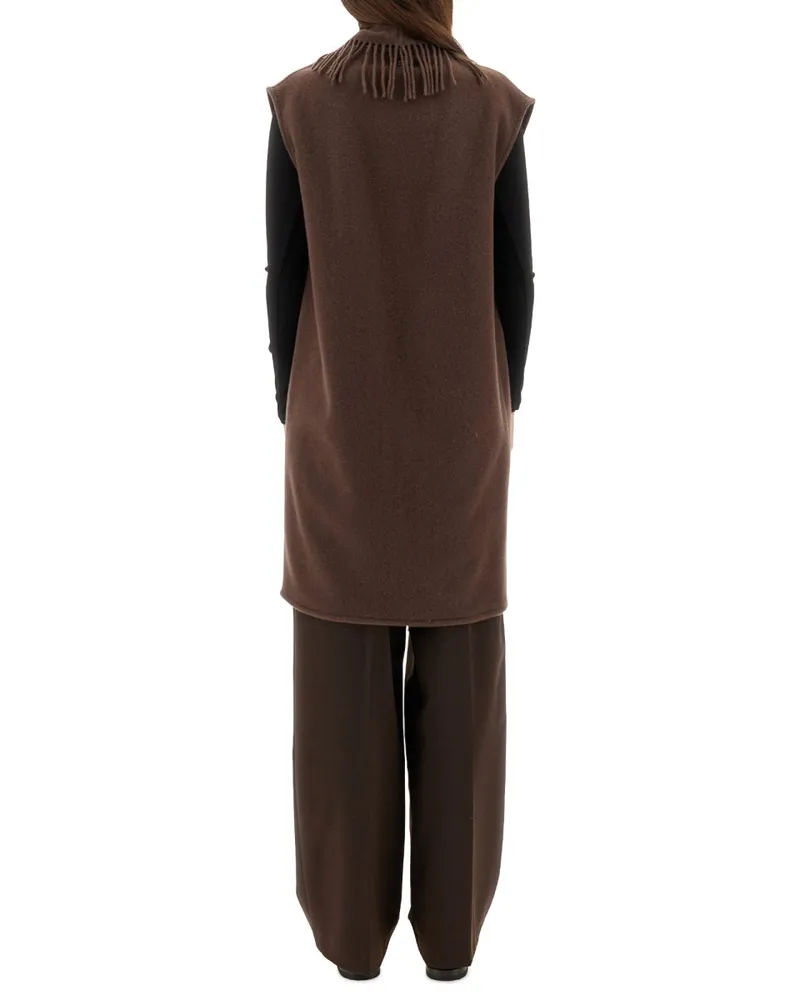 Herno Resort Sleeve Vest — Brown Brown