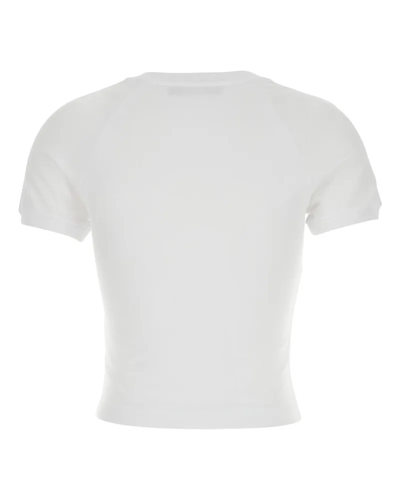 Dolce & Gabbana Logo-Embroidered Cotton T-Shirt — White 
