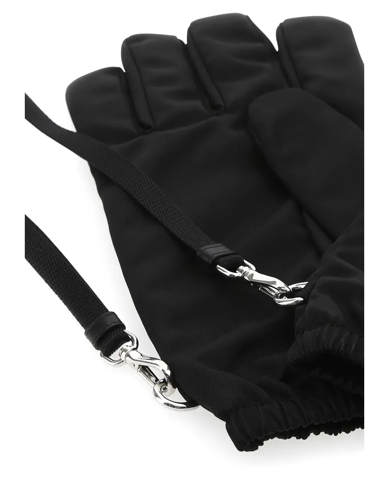 Prada Men's Black Re-Nylon Gloves F0002 Guanti Black