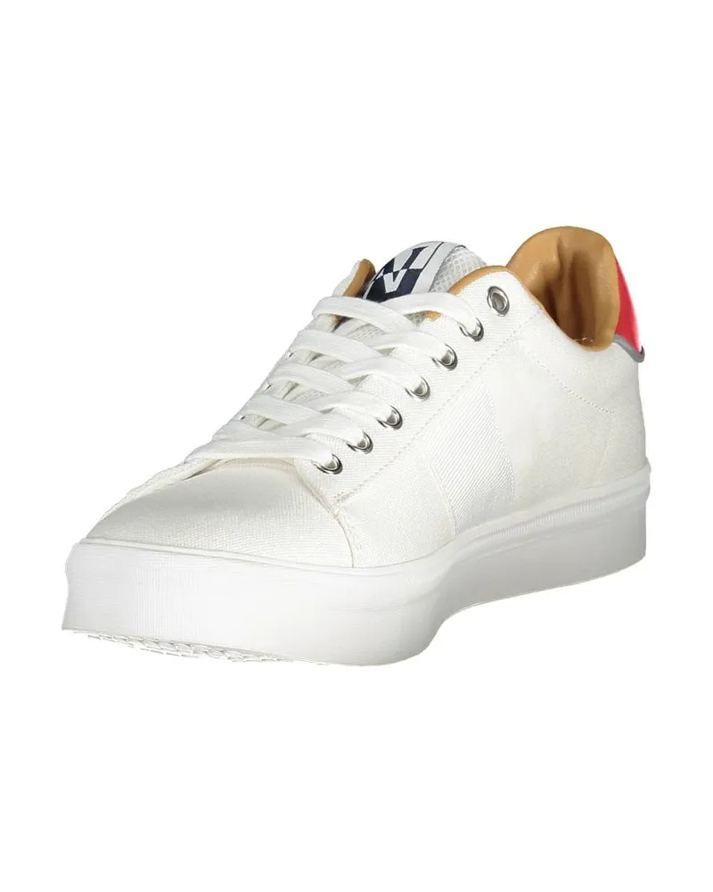 Napapijri Logo-Stripe Lace-Up Sneaker — White White
