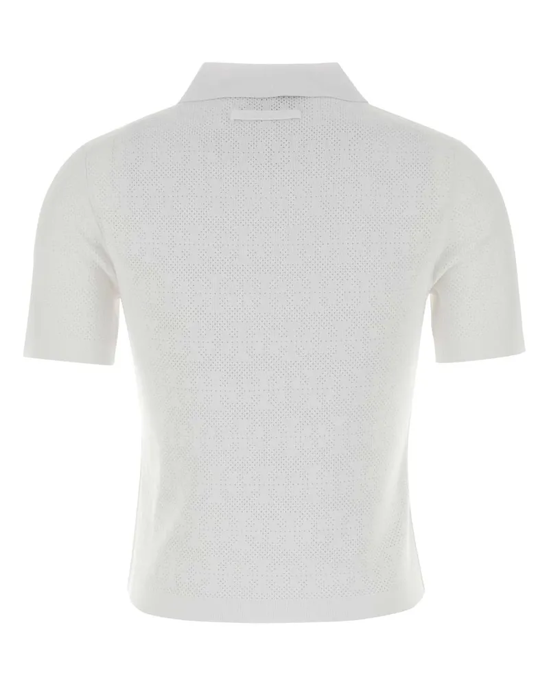 Tory Burch Women White Stretch Viscose Blend Polo Shirt T-shirts And Polos White