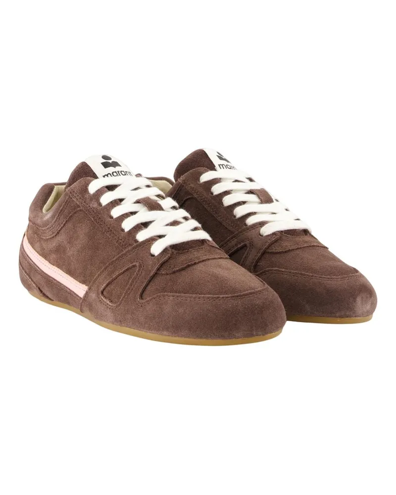 Isabel Marant Women's Senny Low Trainers -  Leather Brown Cowhide Shoes Sneakers Brown
