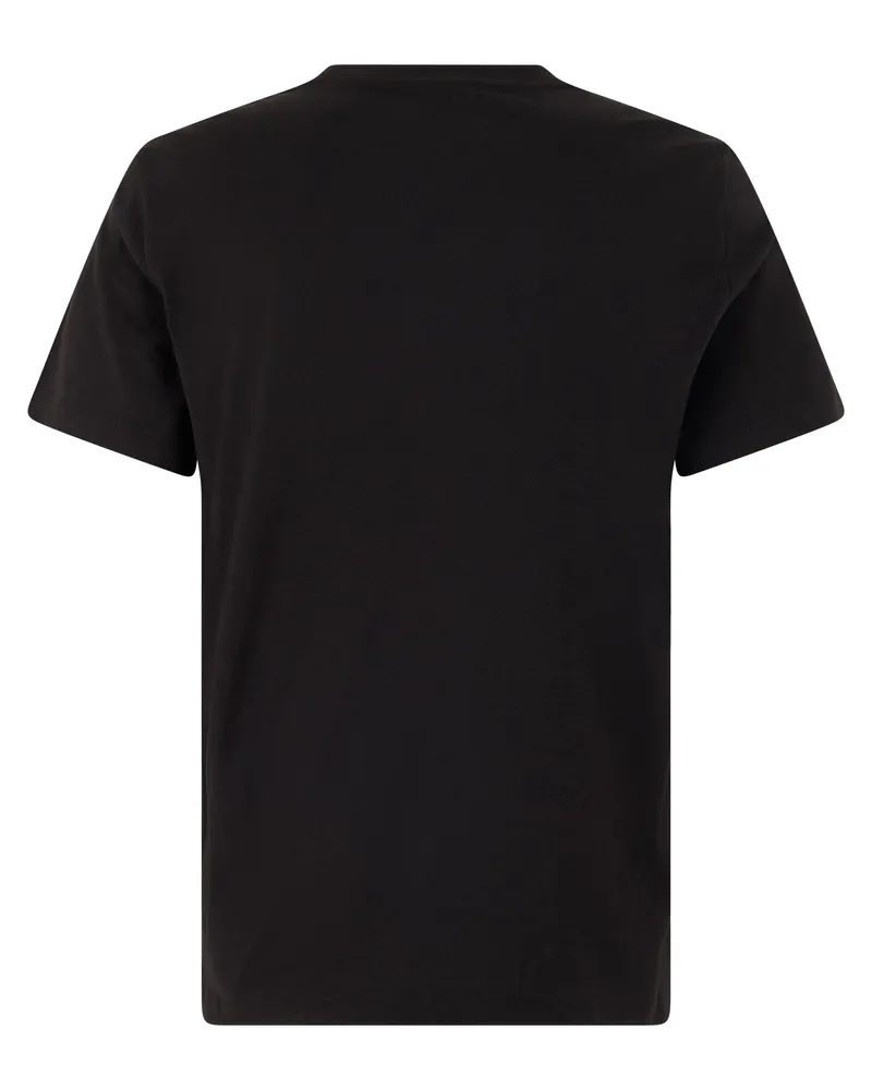 Moncler Logo-Patch Cotton T-Shirt — Black Black