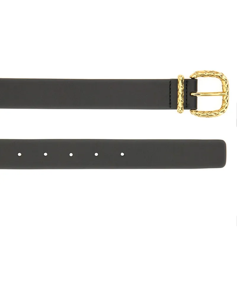 Bottega Veneta Coaxial Belt — Black Black