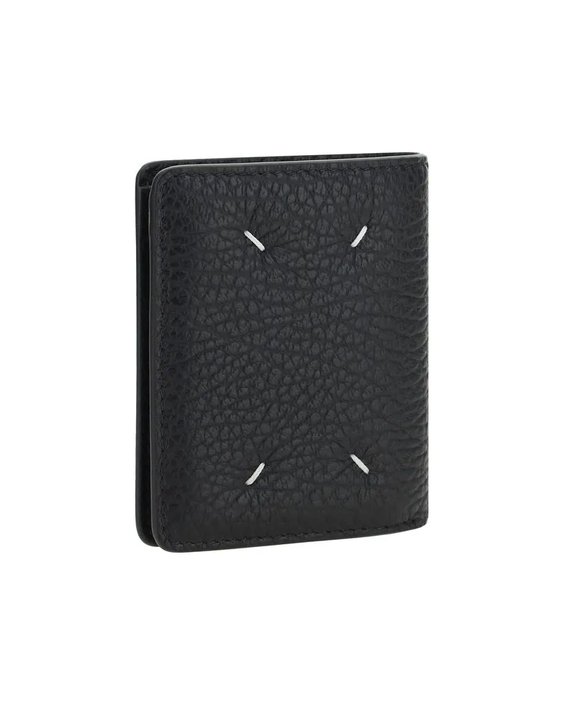 Maison Margiela Women's Black Calf Leather Bos Taurus Wallet Black