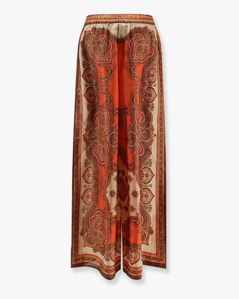 Zimmermann Women's Silk Trousers Mahon Orange Orange