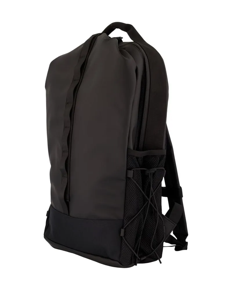 RAINS Unisex Trail Clip Front Backpack W3 -  Synthetic Black Bags Backpacks Black