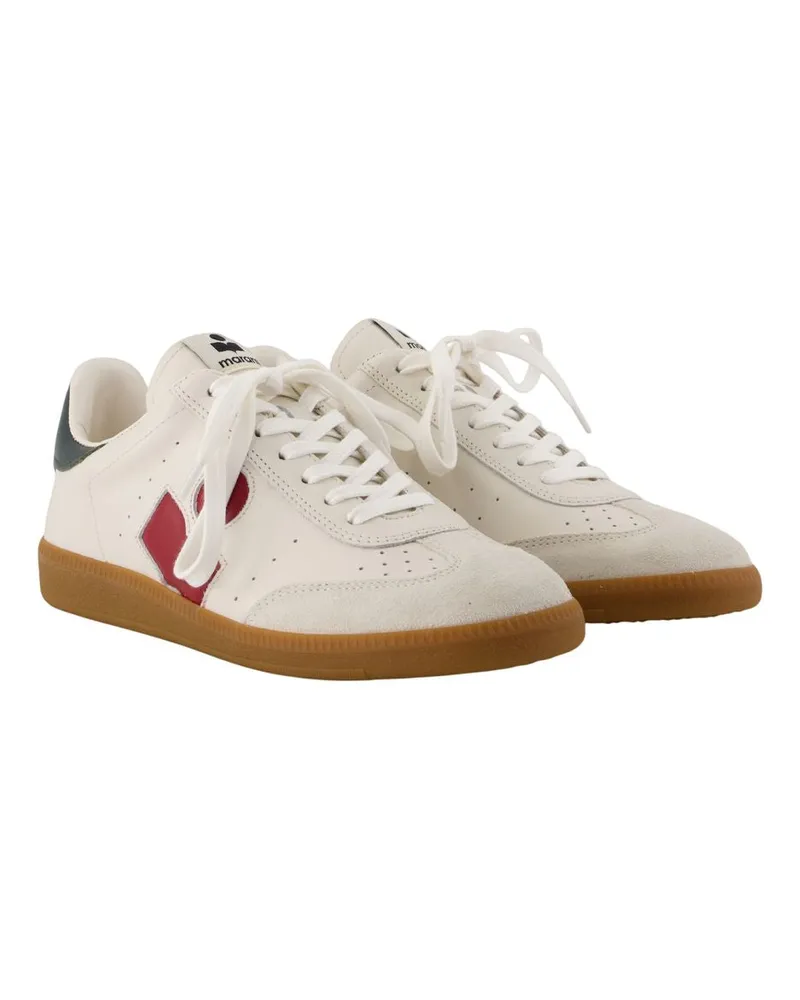 Isabel Marant Women's Bryce Trainers -  Leather Ivory Calfskin Shoes Sneakers White