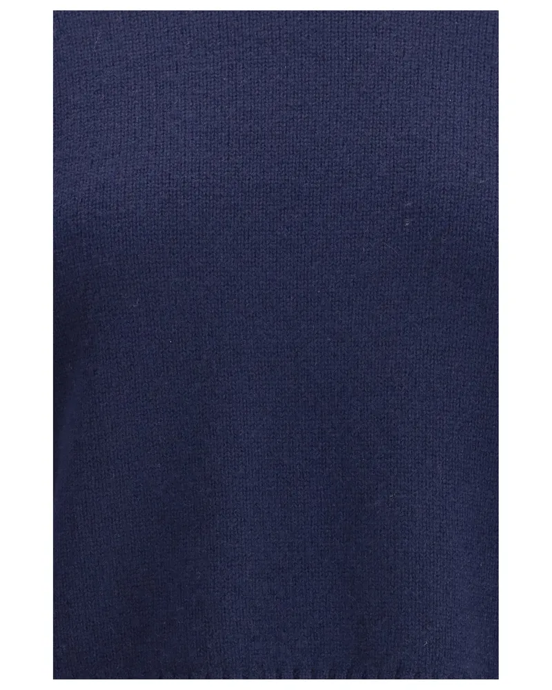 Lisa Yang Women's Sweater Mable Navy Cashmere Navy