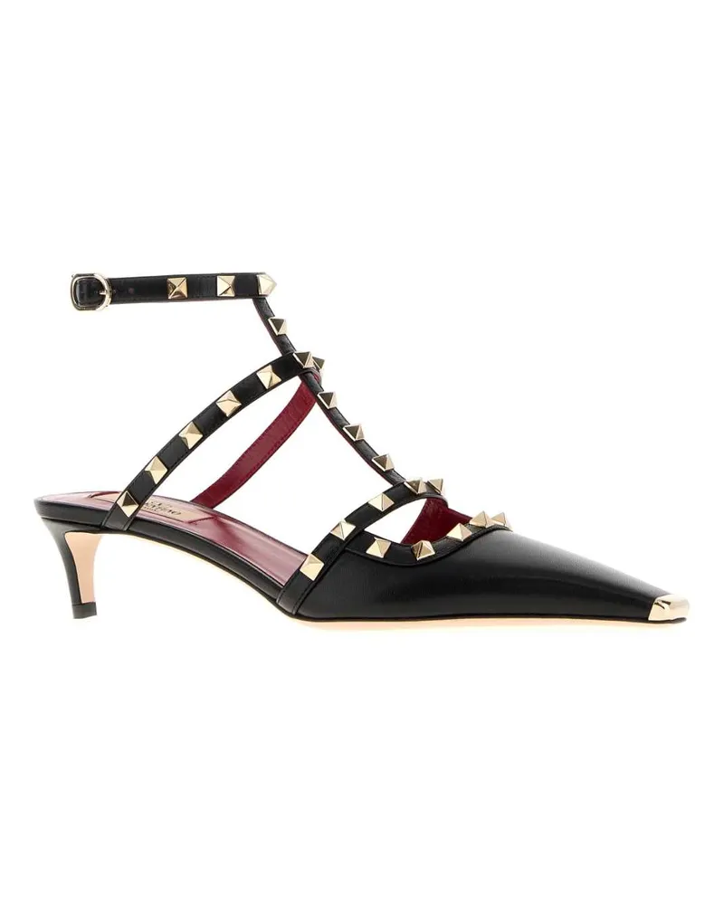 Valentino Garavani Strap Ankle-Strap Pump — Black Black