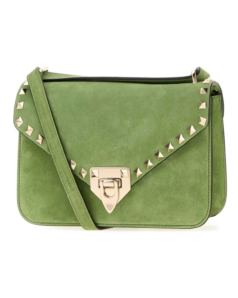 Valentino Garavani Rockstud Shoulder Bag — Green Green
