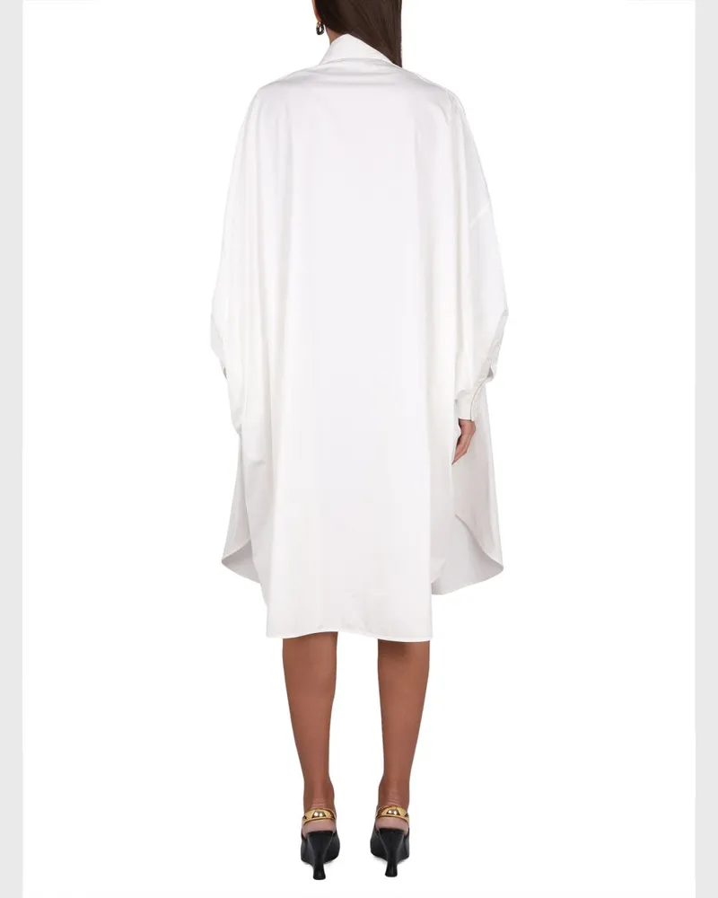 Bottega Veneta Compact Cotton Dress — White White
