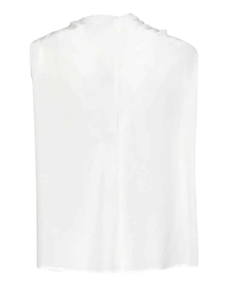 P.A.R.O.S.H. Silk Bow-Tie Blouse — White White