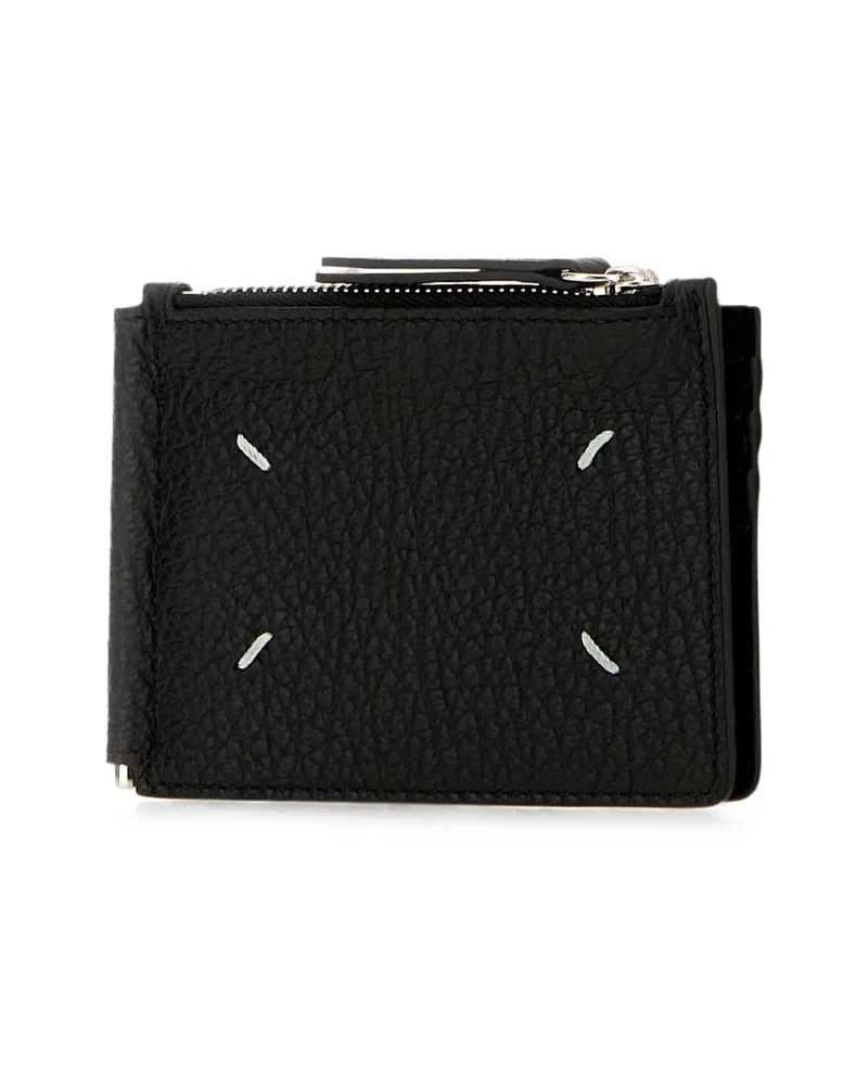 Maison Margiela Grained Calf Leather Wallet — Black Black