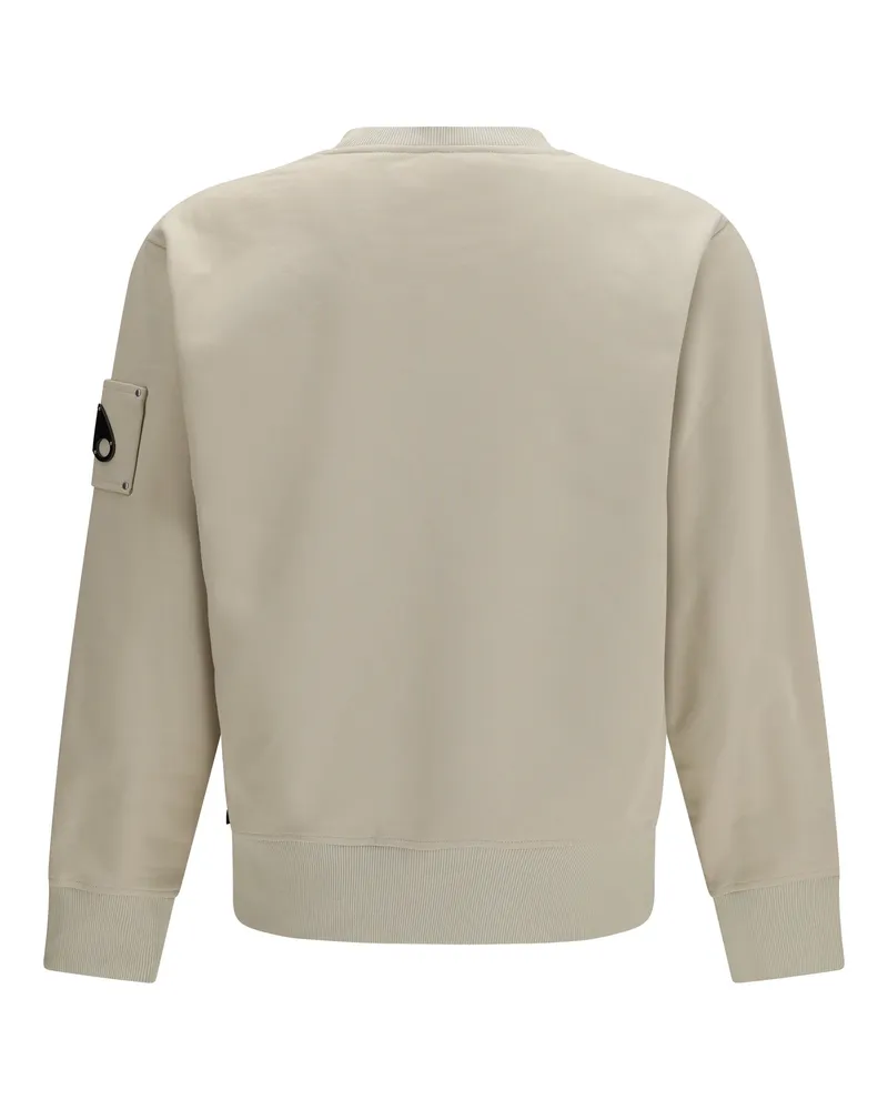 Moose Knuckles Men Hartsfield Crewneck Sweatshirt Alabaster Cotton Sweatshirts Sweater Beige