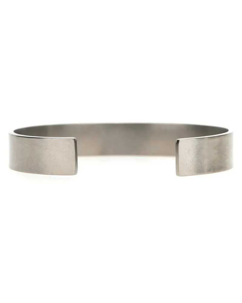 Maison Margiela Logo-Engraved Silver Bracelet — Silver Silver