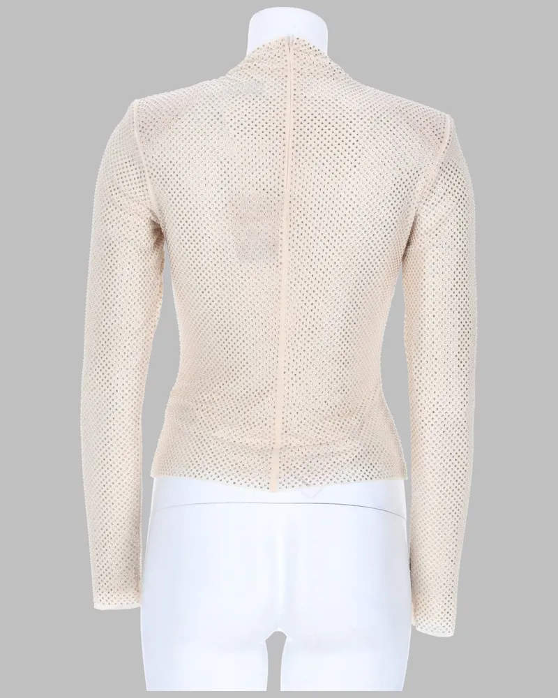 Self-Portrait Crystal-Embellished Blouse — Ivory Ivory