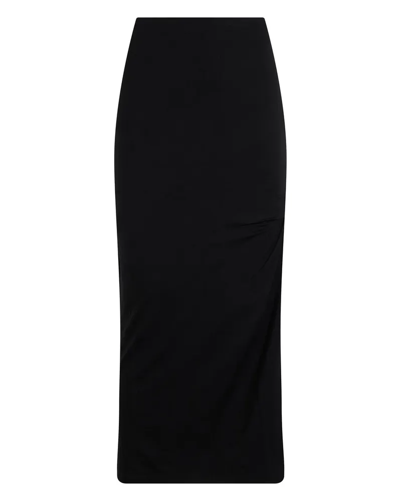 Totême Women's Skirt Long Slim-Fit Black Viscose Black
