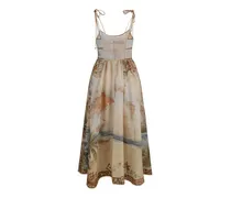 Women's Beige Linen Casual Dress