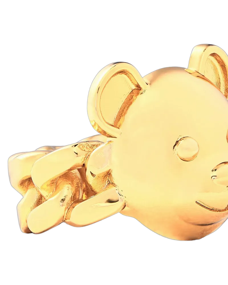 Moschino Women Teddy Bear Chain Ring Gold Accessories > Jewelry Gold