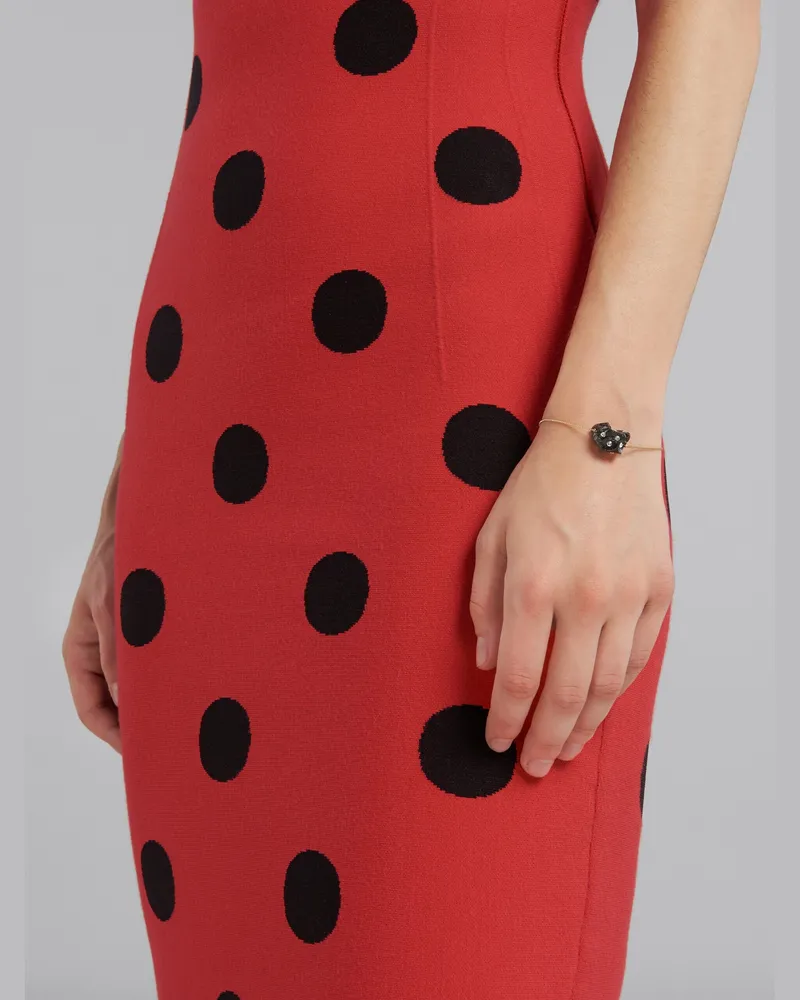 Marni Womens Gold Chain Bracelet With Black Stone Bijoux Black