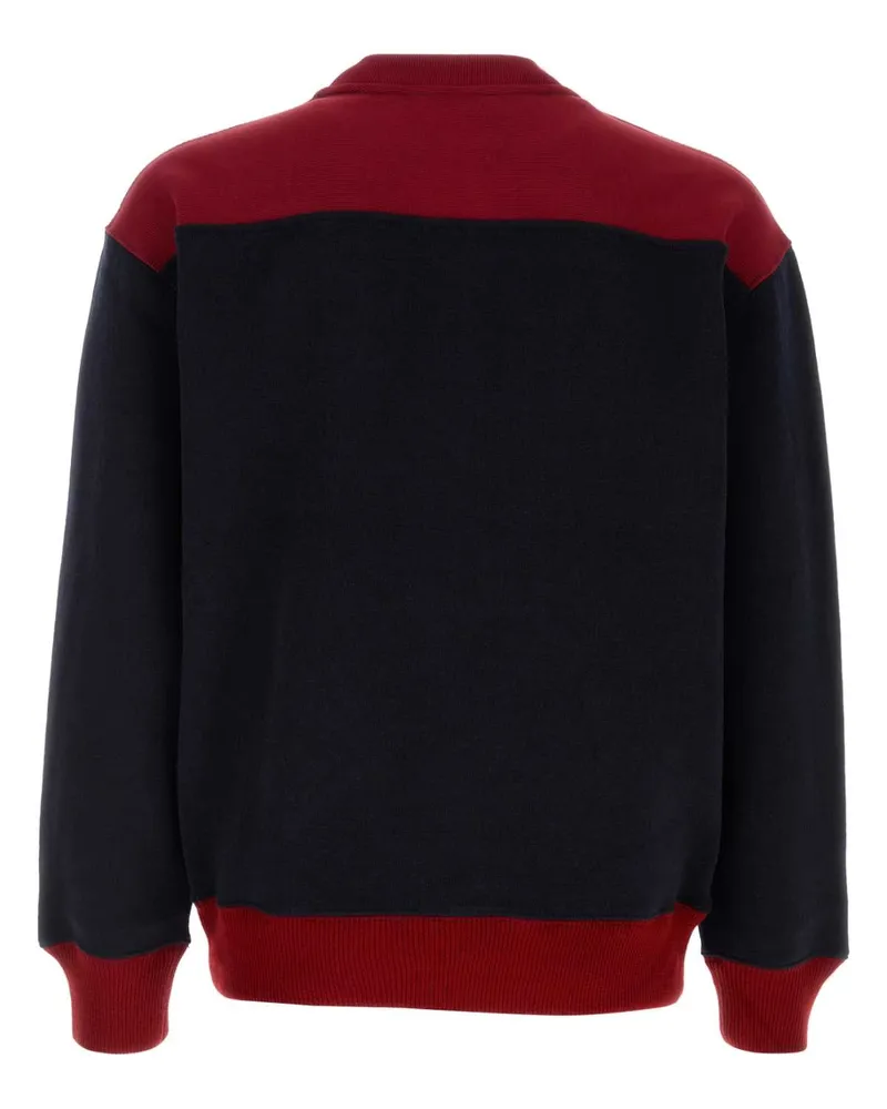 J.W.Anderson Two-Tone Wool Blend Sweatshirt — Navy Navy