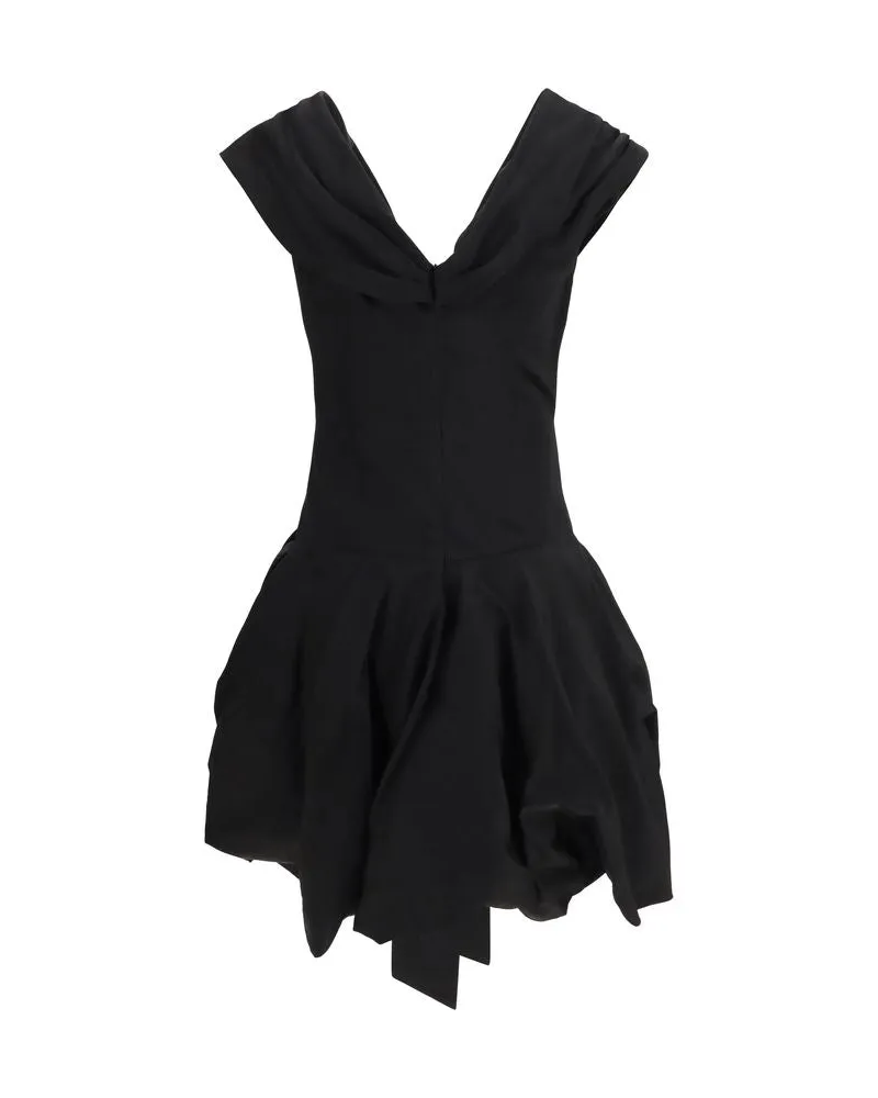 Magda Butrym Women's Black Cotton Cocktail Dress Black