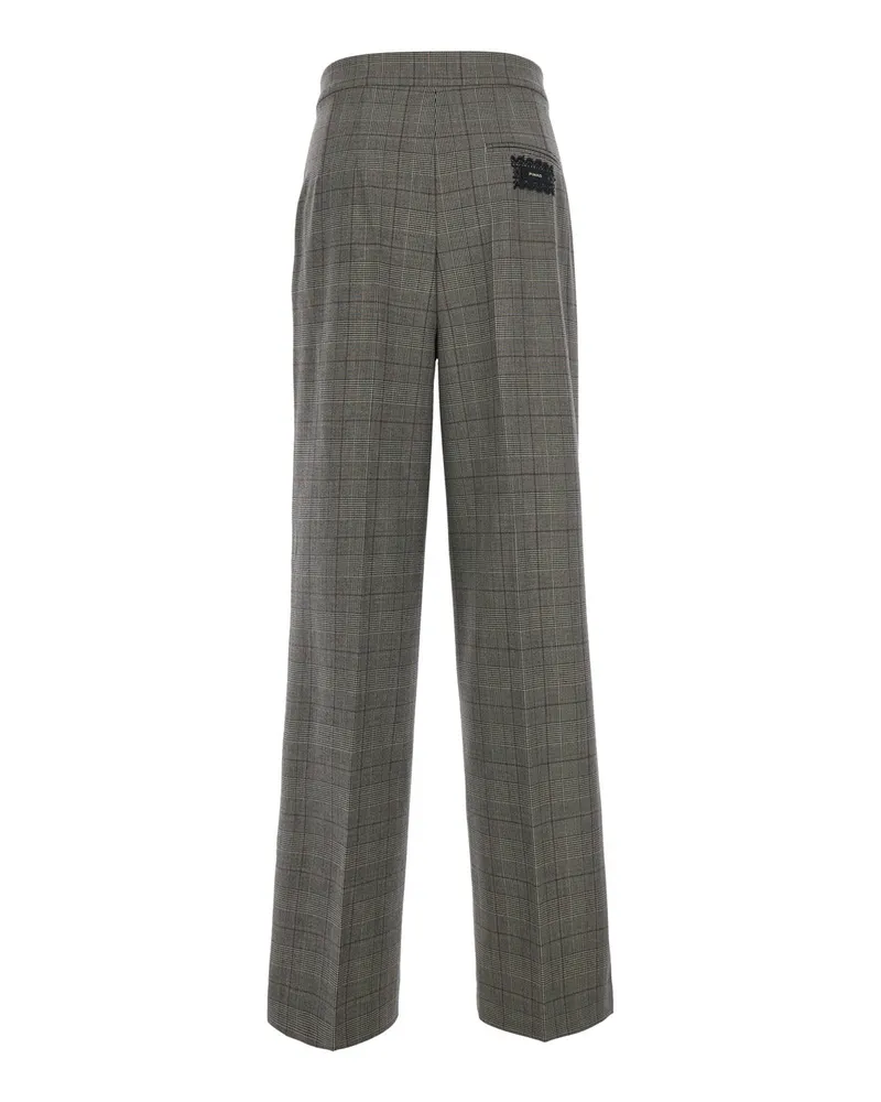 Pinko Women's Trousers Wool-Blend Grey Polyester Gray