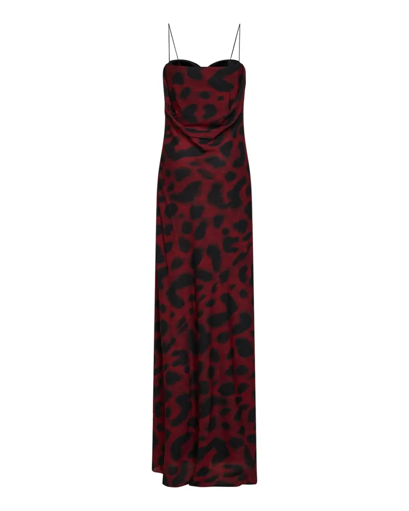 Alex Perry Women's Corset Gown Silk Georgette Multicolour Red