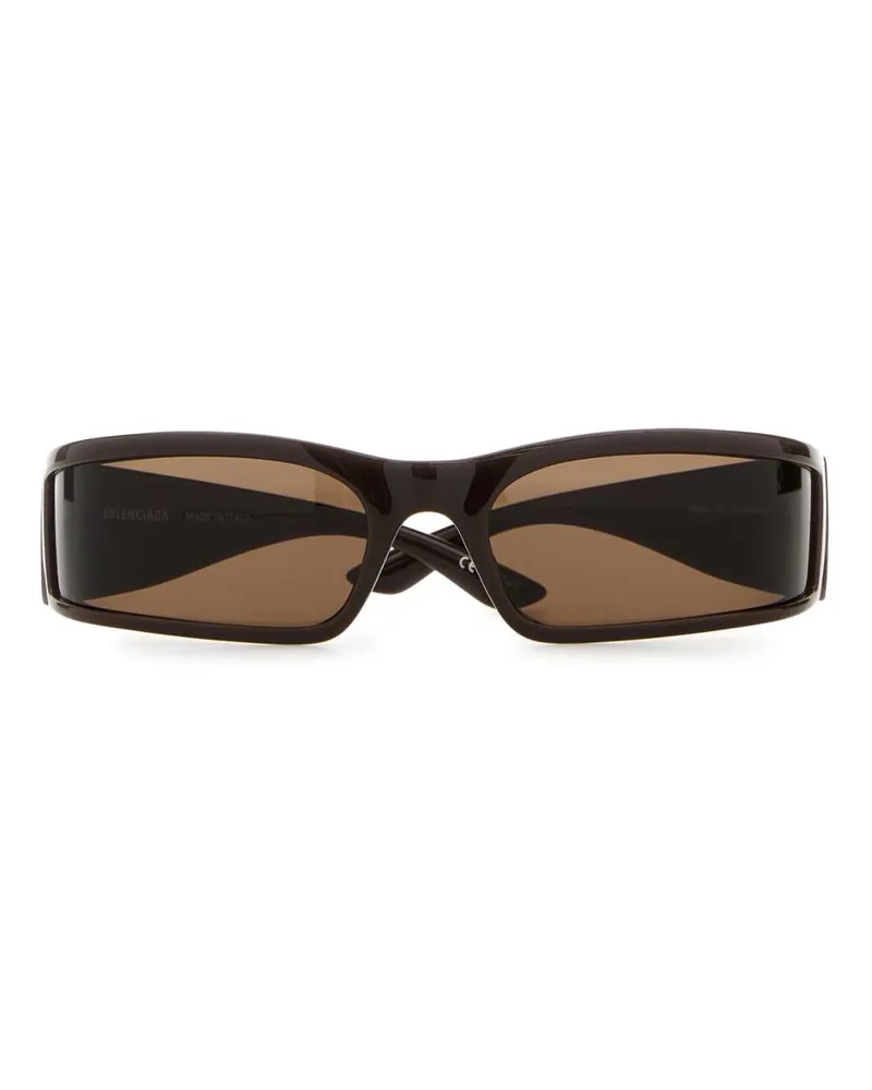Balenciaga Unisex Brown Acetate Sunglasses Dark Exterior: Occhiali Da Sole Brown