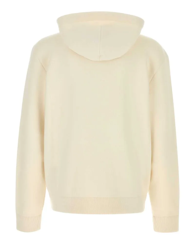 Gucci Men's Ivory Stretch Wool Blend Sweatshirt White Felpe White